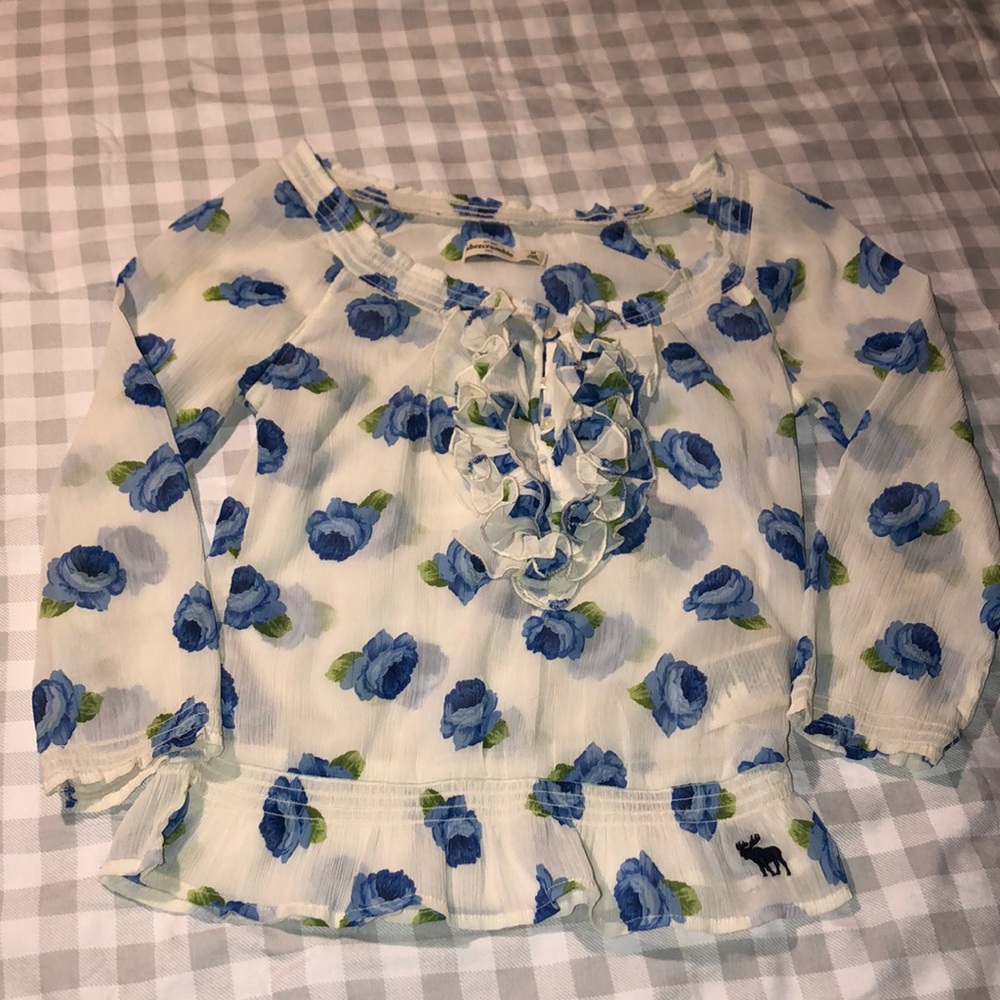 Abercrombie Kids Blue Flower Shirt